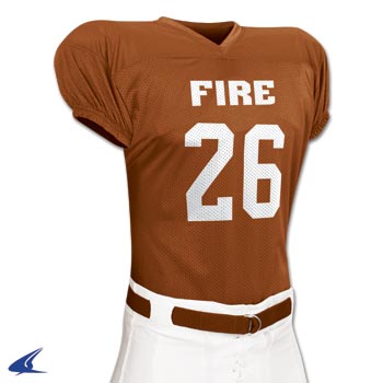 CHAMPRO Fire Football Jersey; Youth Texas Orange 